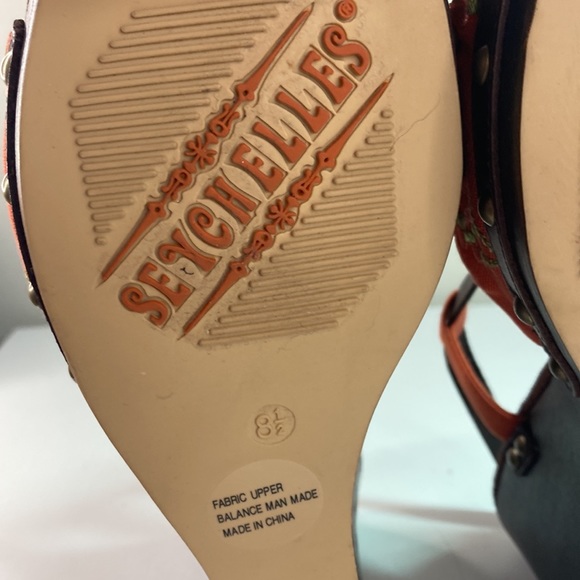 Seychelles Rock the Boat Orange Wedge Sandals - Picture 8 of 9